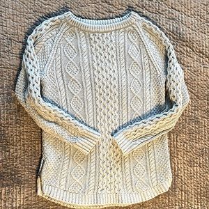 LLBean Signature women’s fishermen cable sweater